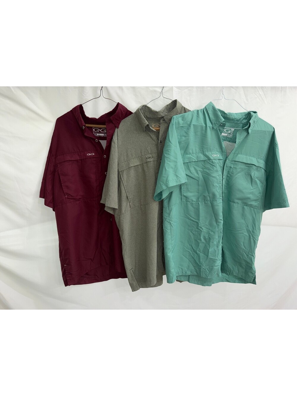 GameGuard Outdoors Men's Short Sleeve Button-Up Outdoor Shirts - Set of 3